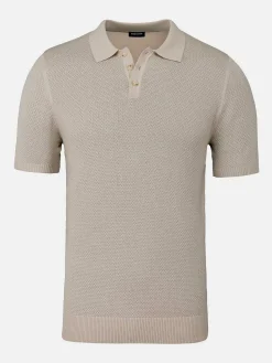 Wam Denim Polo'S<Henry Pique Knit Light Beige Polo
