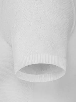 Wam Denim Henry Pique Knit White Polo| Polo'S