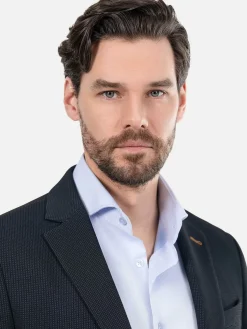 Wam Denim Italy Stretch Poly Light Indigo Colbert| Colberts