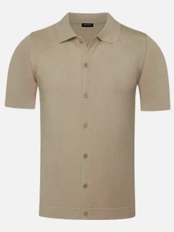 Wam Denim James Full Button-Down Beige Polo| Polo'S