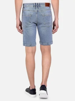 Wam Denim Kerry Solid Blue Regular Fit Denim Short| Shorts