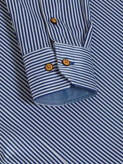 Wam Denim Overhemd Lange Mouwen<Kevin Regular Fit Royal Blue Overhemd