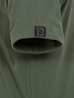 Wam Denim Korfual Casual V-Neck Button T-Shirt Khaki| T-Shirts