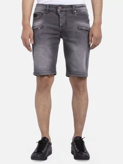 Wam Denim Korte Broek 72175 Bendet Grey| Shorts