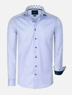 Wam Denim Lance Solid Light Blue Overhemd Lange Mouw| Overhemd Lange Mouwen