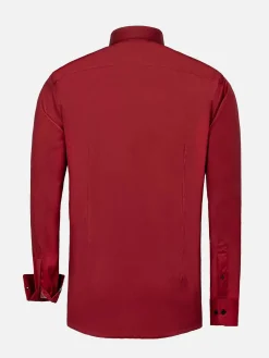 Wam Denim Overhemd Lange Mouwen<Lance Solid Red Overhemd Lange Mouw