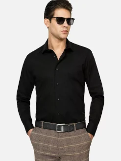 Wam Denim Leira Solid Black Overhemd Lange Mouw| Overhemd Lange Mouwen