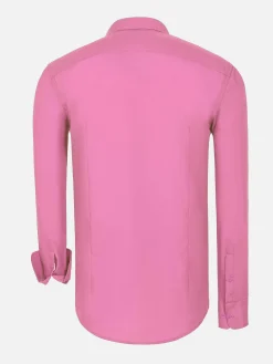 Wam Denim Leira Solid Dark Pink Overhemd Lange Mouw| Overhemd Lange Mouwen