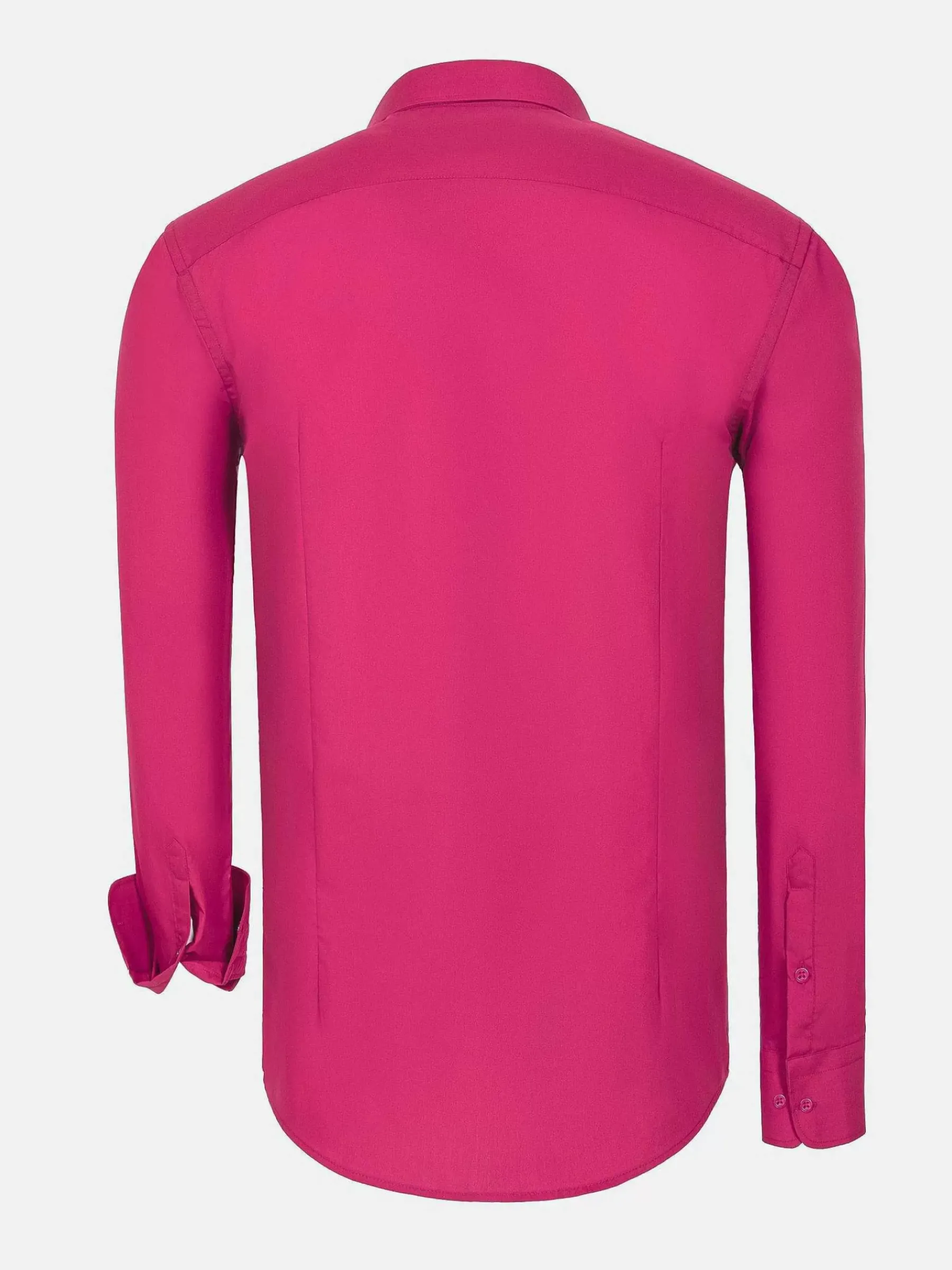 Wam Denim Overhemd Lange Mouwen<Leira Solid Fuchsia Overhemd Lange Mouw