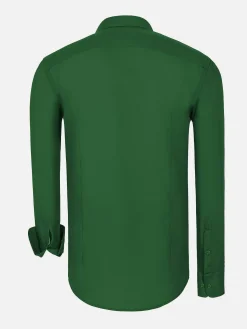 Wam Denim Leira Solid Green Overhemd Lange Mouw| Overhemd Lange Mouwen