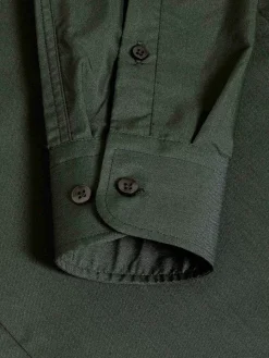 Wam Denim Leira Solid Khaki Overhemd Lange Mouw| Overhemd Lange Mouwen