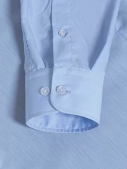 Wam Denim Leira Solid Light Blue Overhemd Lange Mouw| Overhemd Lange Mouwen