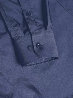 Wam Denim Leira Solid Light Navy Overhemd Lange Mouw| Overhemd Lange Mouwen