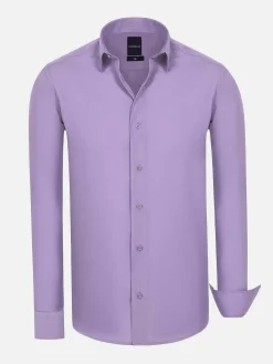 Wam Denim Leira Solid Lilac Overhemd Lange Mouw| Overhemd Lange Mouwen