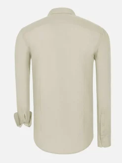 Wam Denim Leira Solid Off White Overhemd Lange Mouw| Overhemd Lange Mouwen