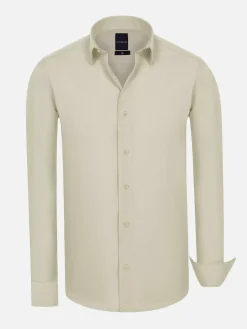 Wam Denim Leira Solid Off White Overhemd Lange Mouw| Overhemd Lange Mouwen