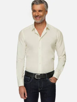 Wam Denim Leira Solid Off White Overhemd Lange Mouw| Overhemd Lange Mouwen