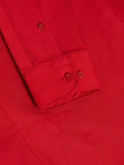 Wam Denim Overhemd Lange Mouwen<Leira Solid Red Overhemd Lange Mouw