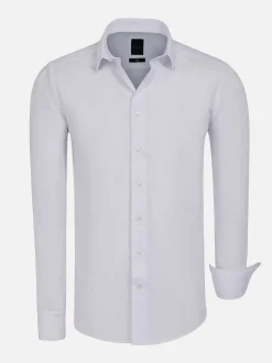 Wam Denim Leira Solid White Overhemd Lange Mouw| Overhemd Lange Mouwen