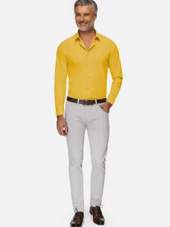 Wam Denim Leira Solid Yellow Overhemd Lange Mouw| Overhemd Lange Mouwen