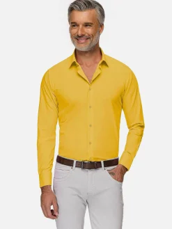 Wam Denim Leira Solid Yellow Overhemd Lange Mouw| Overhemd Lange Mouwen