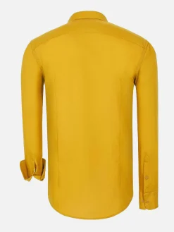 Wam Denim Leira Solid Yellow Overhemd Lange Mouw| Overhemd Lange Mouwen