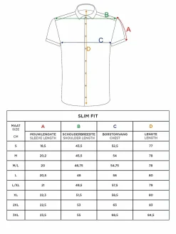 Wam Denim Levi Tailored Fit Blue Overhemd Korte Mouw| Overhemd Korte Mouwen