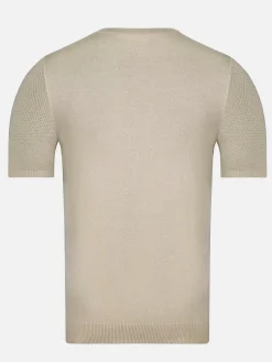 Wam Denim T-Shirts<Lucas Pique Knit Beige T-Shirt
