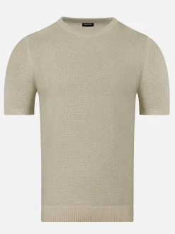 Wam Denim Lucas Pique Knit Beige T-Shirt| T-Shirts