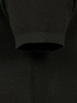 Wam Denim T-Shirts<Lucas Pique Knit Black T-Shirt