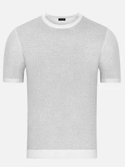 Wam Denim Lucas Pique Knit White T-Shirt| T-Shirts
