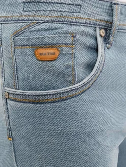 Wam Denim Luna Mini Check Slim Fit Blue Jeans| Jeans