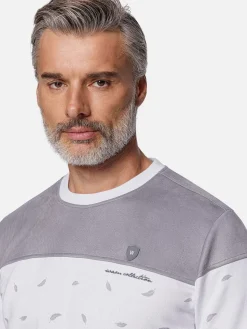 Wam Denim Mariner Ground Floral White Grey Sweater| Sweaters