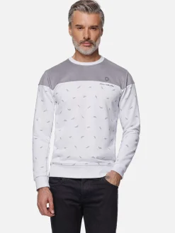 Wam Denim Mariner Ground Floral White Grey Sweater| Sweaters
