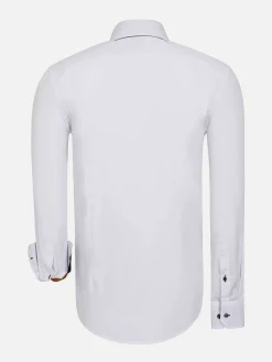 Wam Denim Metz Solid White Overhemd Lange Mouw| Overhemd Lange Mouwen