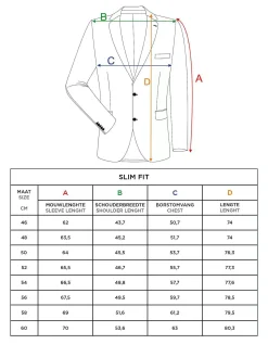 Wam Denim Minevra Checked Slim Fit Black Grey Colbert| Colberts