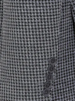 Wam Denim Minevra Checked Slim Fit Black Grey Colbert| Colberts