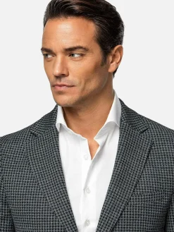 Wam Denim Minevra Checked Slim Fit Black Grey Colbert| Colberts