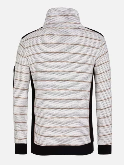 Wam Denim Sweaters<Muro Striped Off-White Sweater