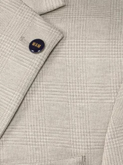 Wam Denim Mustaine Glen Plaid Pattern Beige Colbert| Colberts