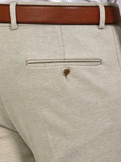 Wam Denim Mustaine Micro Patterned Beige Pants| Pantalons