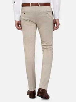 Wam Denim Mustaine Micro Patterned Beige Pants| Pantalons