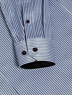 Wam Denim Nancy Anthracite Striped Overhemd Lange Mouw| Overhemd Lange Mouwen