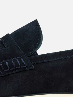 Wam Denim Navy Suede Loafer Schoenen Navy| Schoenen