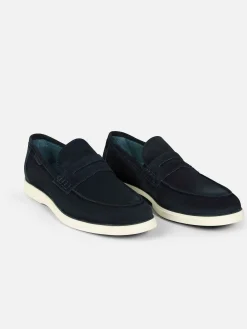 Wam Denim Navy Suede Loafer Schoenen Navy| Schoenen
