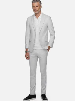 Wam Denim Newsted Comfort Wide Lapel Light Grey Colbert| Colberts