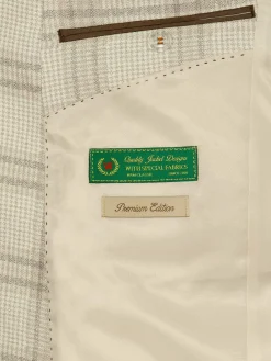 Wam Denim Nico Single Breasted Check Beige Colbert| Colberts