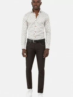 Wam Denim Overhemd 75626 Cadiz White| Overhemd Lange Mouwen