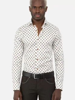 Wam Denim Overhemd 75626 Cadiz White| Overhemd Lange Mouwen