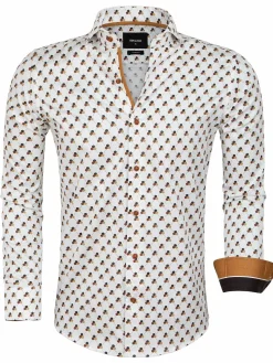 Wam Denim Overhemd 75626 Cadiz White| Overhemd Lange Mouwen